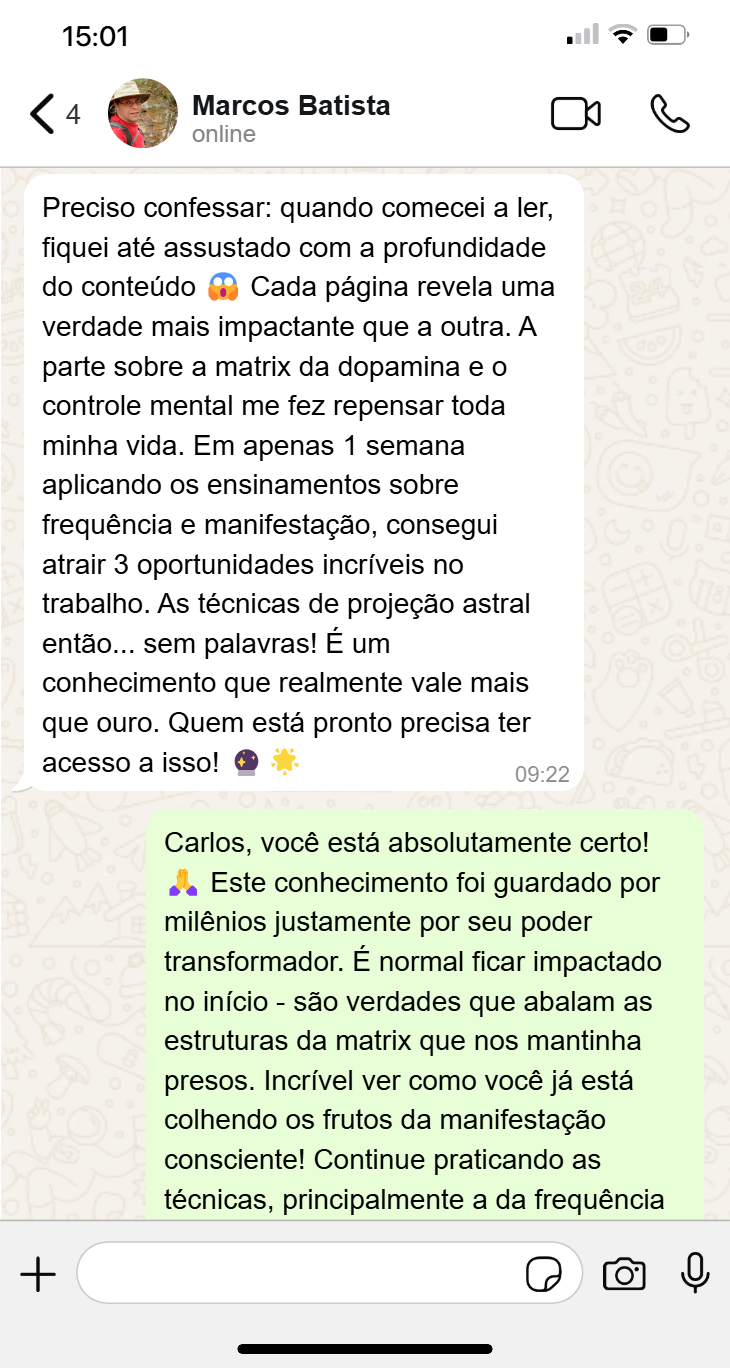 Depoimento no WhatsApp